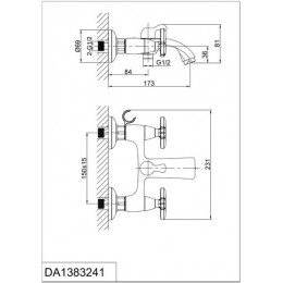 Смеситель для ванны DK Hessen Goethe (DA1383241)