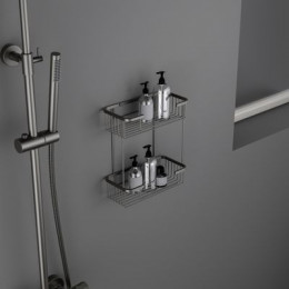 Полка двойная Timo Saona черное золото (13083/18)