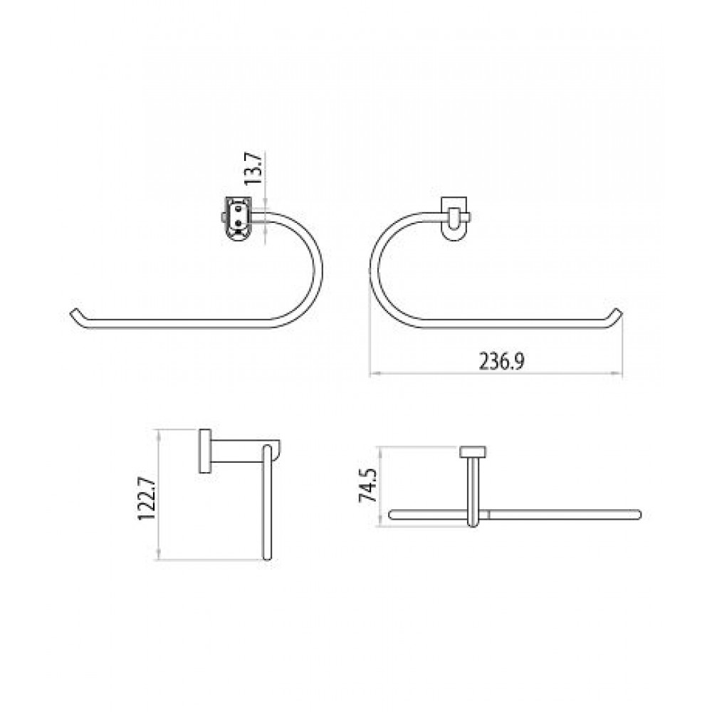 Держатель для полотенец Lemark Omega (LM3135C)