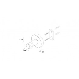Крючок одинарный хром Fixsen Comfort Chrome (FX-85005)