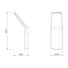 Крючок одинарный Lemark SMOOTH LINE для полотенец и халатов, графит (9716003)