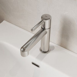 Смеситель для умывальника, хром матовый, Aiger, IDDIS (AIGBC00i01)