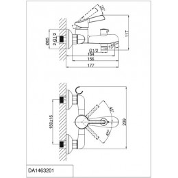 Смеситель для ванны DK Rhein Schiller (DA1463201)