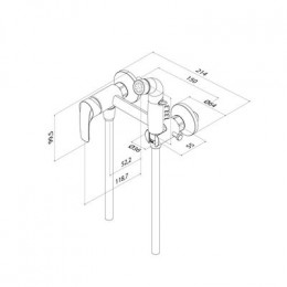 Смеситель с гигиеническим душем, матовый черный, Ray, IDDIS, RAYBL00i08