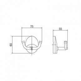 Крючок FASHUN хром (A1605-2)