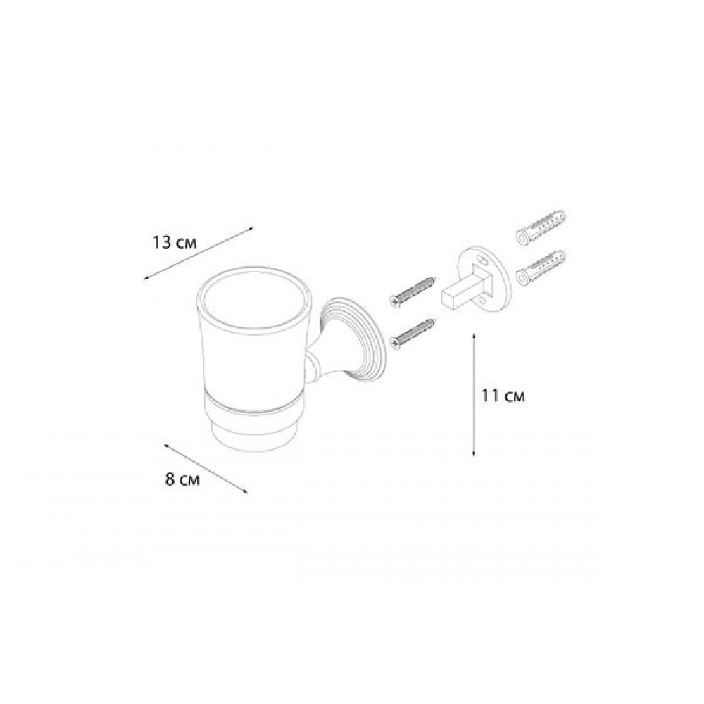 Подстаканник FIXSEN Luksor одинарный (FX-71606B)