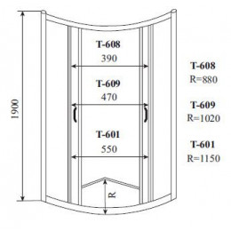 Душевой угол Timo 100*100*190 ALTTI (ALTTI-601C)