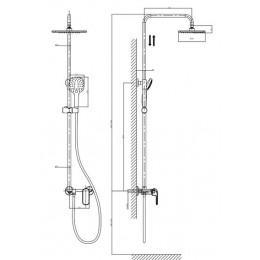 Душевая стойка DK Venice Gondola (DA1023701B14)