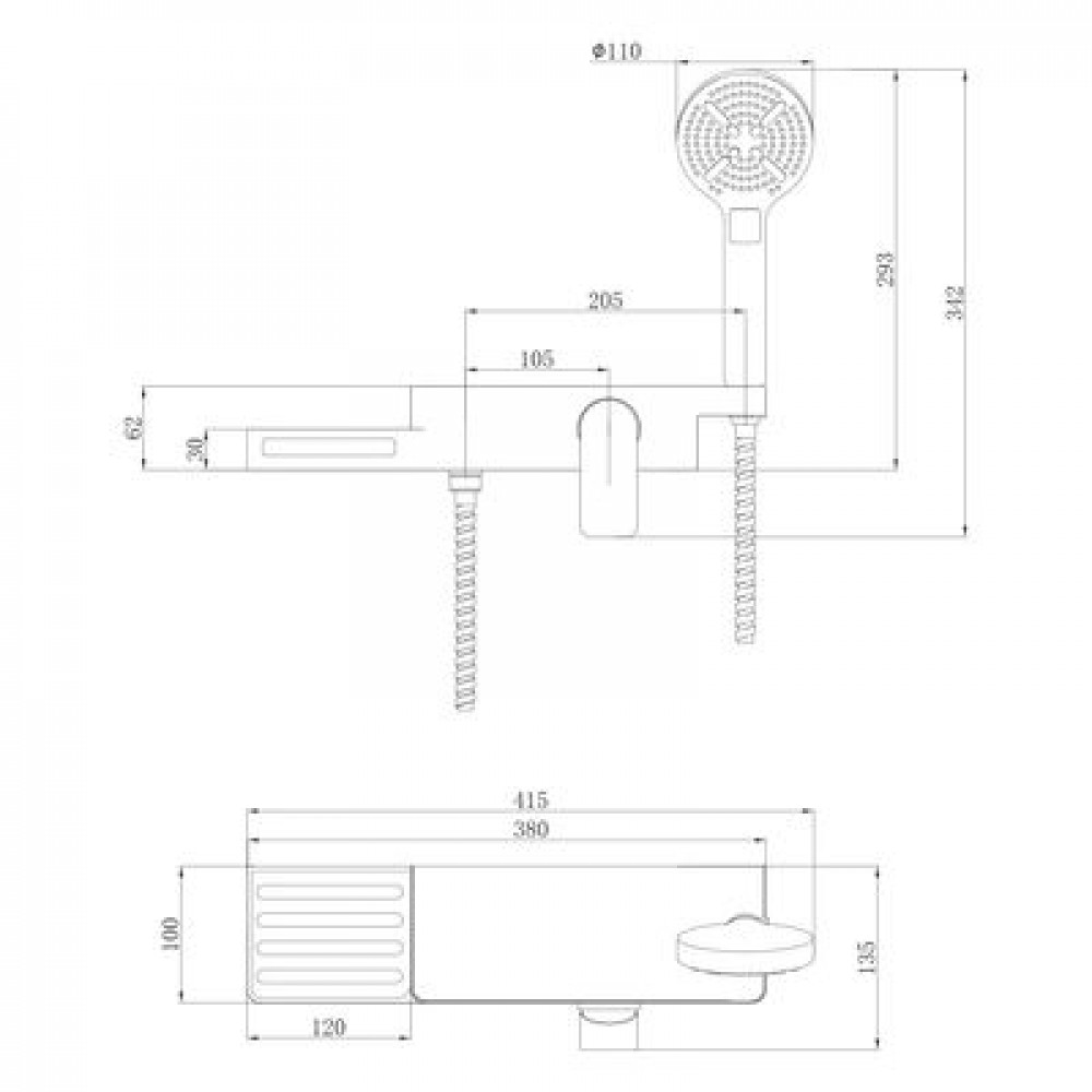 Смеситель для ванны и душа Lemark Unibox (LM6903CW)
