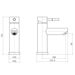 Смеситель для умывальника FASHUN с гигиенической лейкой (A58101A)