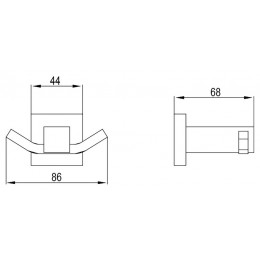 Крючок двойной Timo Selene (10012/00)