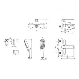 Смеситель Lemark Melange для ванны (LM4934CW)