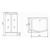 Душевая кабина Timo Standart 120*90*220  (T-1115)