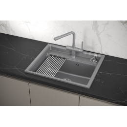 Кухонная мойка GRANULA Kitchen Space (6003, АЛЮМИНИУМ)