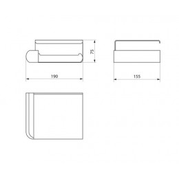 Бумагодержатель с крышкой Rush Flores (FL08111B)