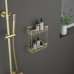 Полка двойная Timo Saona золото матовое (13083/17)