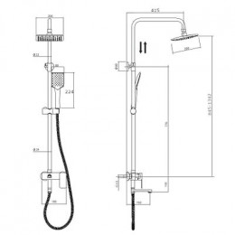 Тропическая душевая система RUSH (ST4235-30)