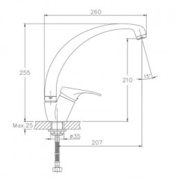 Смеситель для кухни Haiba (HB4313-1)