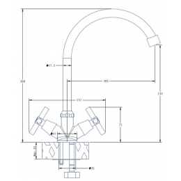 Смеситель для кухни ESKO (CN 519)