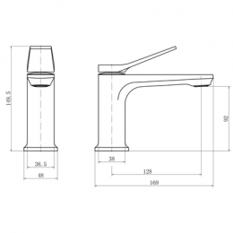 Смеситель FASHUN для умывальника (A1086)