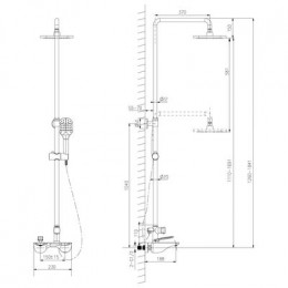 Душевая система для ванны Lemark Bellario (LM6862C)