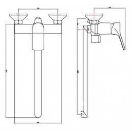 Смеситель для ванны и душа ESKO EIGER (EG 31)