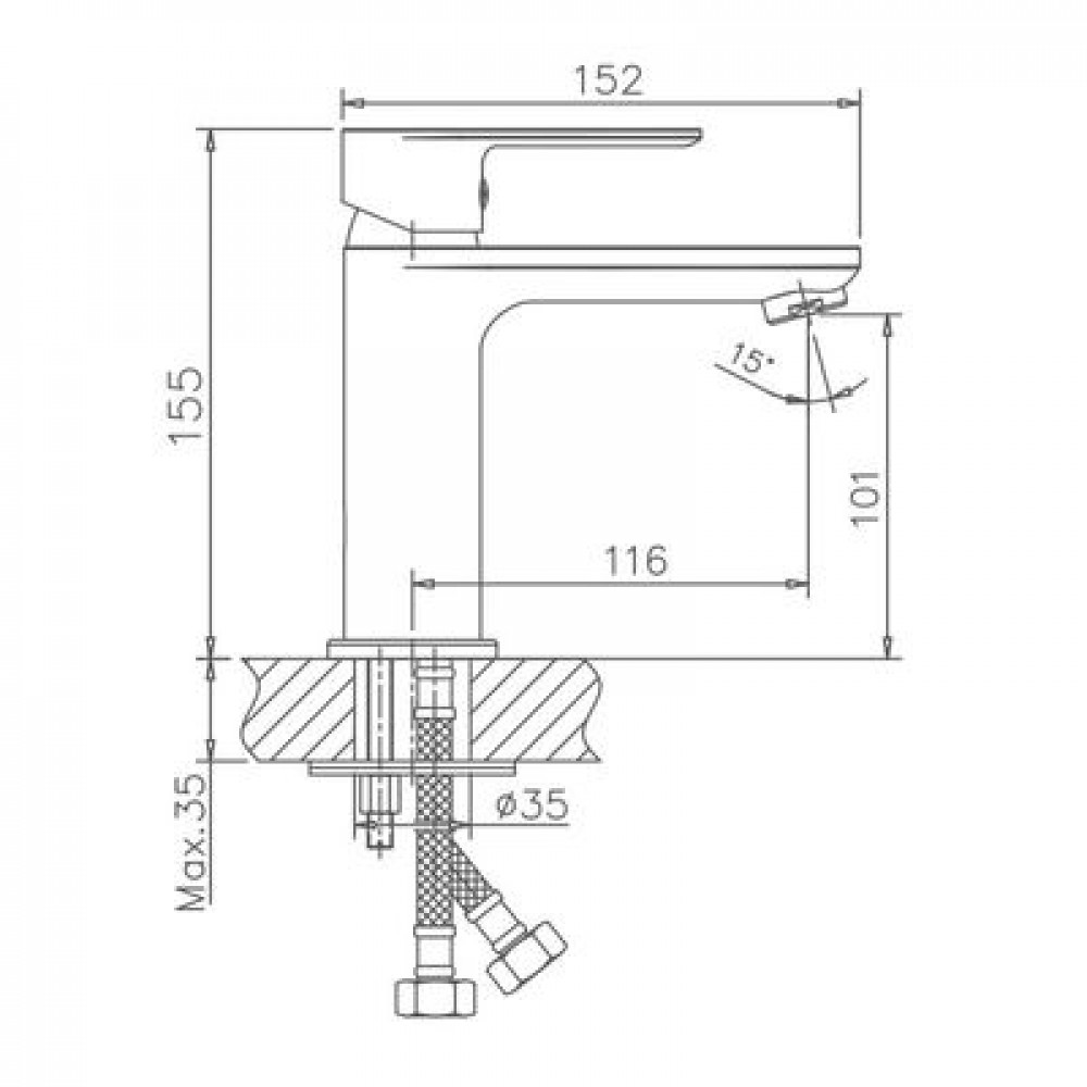 Смеситель для раковины Haiba (HB10505)