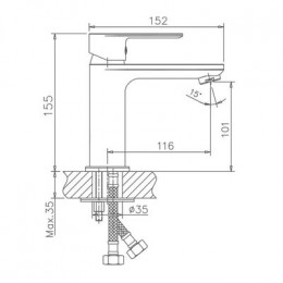 Смеситель для раковины Haiba (HB10505)