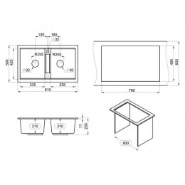 Кухонная мойка GRANULA (8101, АЛЮМИНИУМ )