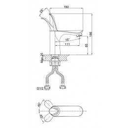 Смеситель для раковины DK Venice Baciano (DA1032156)