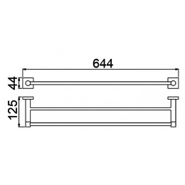 Полотенцедержатель двойной Timo Selene (12056/03) черный