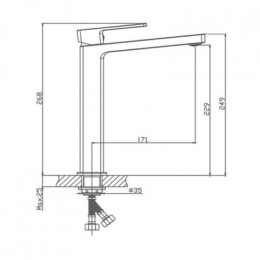 Смеситель для раковины Haiba (HB11615)
