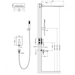 Душевая система встроенная Timo Briana (SX-7119/00SM) хром