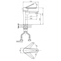 Смеситель для умывальника RUSH Denis (DN0335-11)