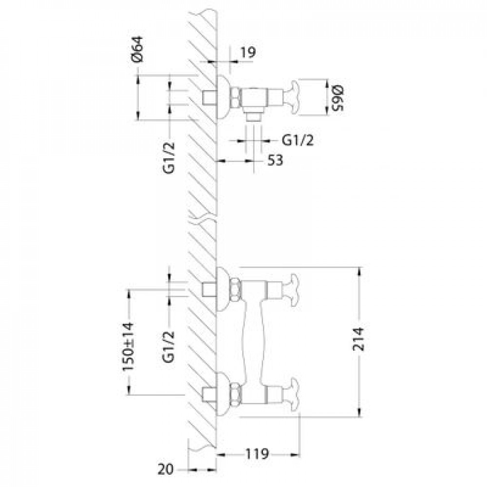 Смеситель для душа Lemark Flora (LM0103C)