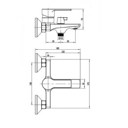 Смеситель для ванны с коротким изливом RUSH MADEIRA (MA3245-44)