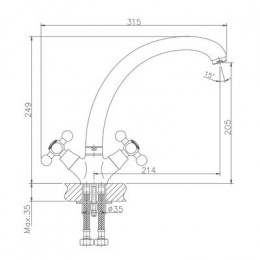 Смеситель для кухни Haiba (HB4719)