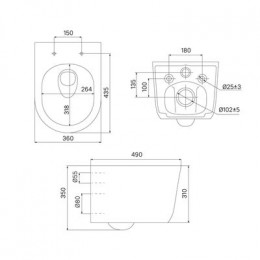Унитаз подвесной безободковый IDDIS Slide (SLIRDSEi25)
