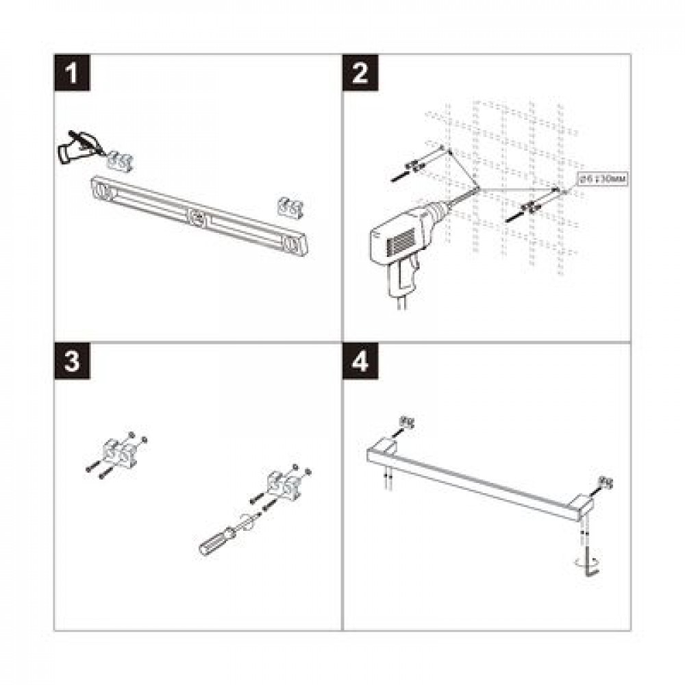 Полотенцедержатель Lemark SMOOTH LINE одинарный, графит (9786024)