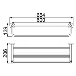 Полка для полотенец Timo Saona (13058/03) черный