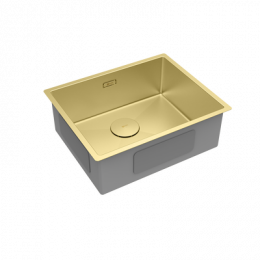 Кухонная мойка Lemark OLANGA 540 прямоугольная из нержавеющей стали цвет: светлое золото (9938126)