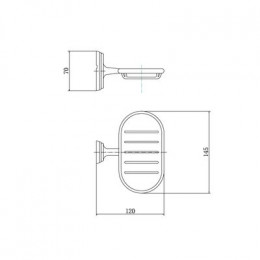 Мыльница FASHUN решетчатая хром (A1502-1)