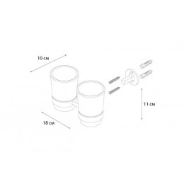 Подстаканник FIXSEN Luksor двойной (FX-71607B)
