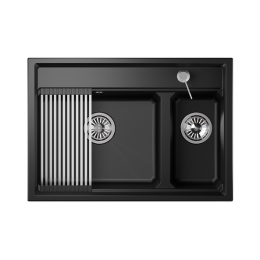 Кухонная мойка GRANULA Kitchen Space (7302, ШВАРЦ)
