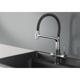 Смеситель для кухни GRANULA (0075, ЧЁРНЫЙ)