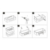 Полка для душа прямая Lemark SHELF LINE из нерж. стали с крючками, графит/вставка-пластик графит (9776045)