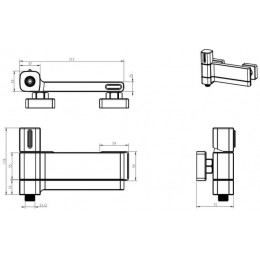 Смеситель для ванны ESKO "Abu Dhabi" без аксессуаров (ABU54)