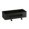 Полка для душа прямая Lemark SHELF LINE из нерж. стали с крючками, черный/ вставка-пластик черный (9772044)