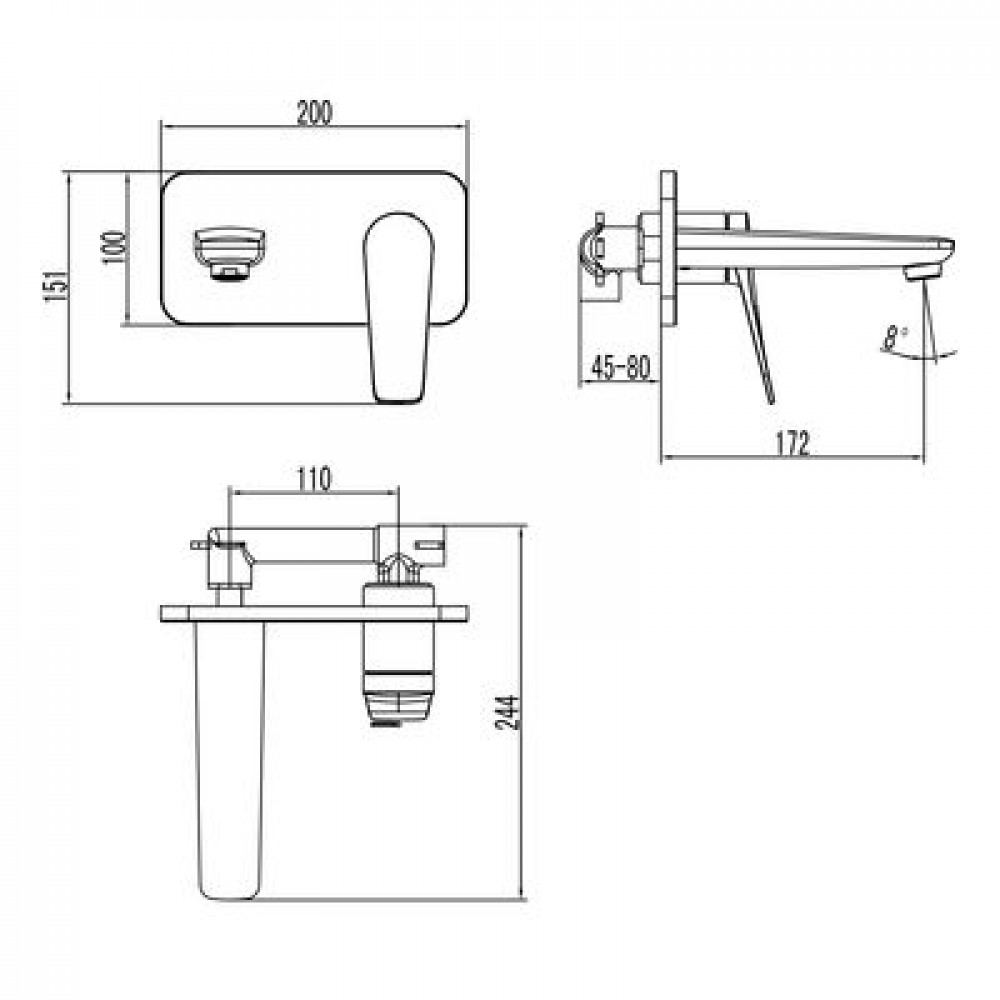 Смеситель для раковины Lemark Bronx (LM3726GM)