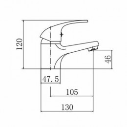 Смеситель для умывальника FASHUN хром (A1003)